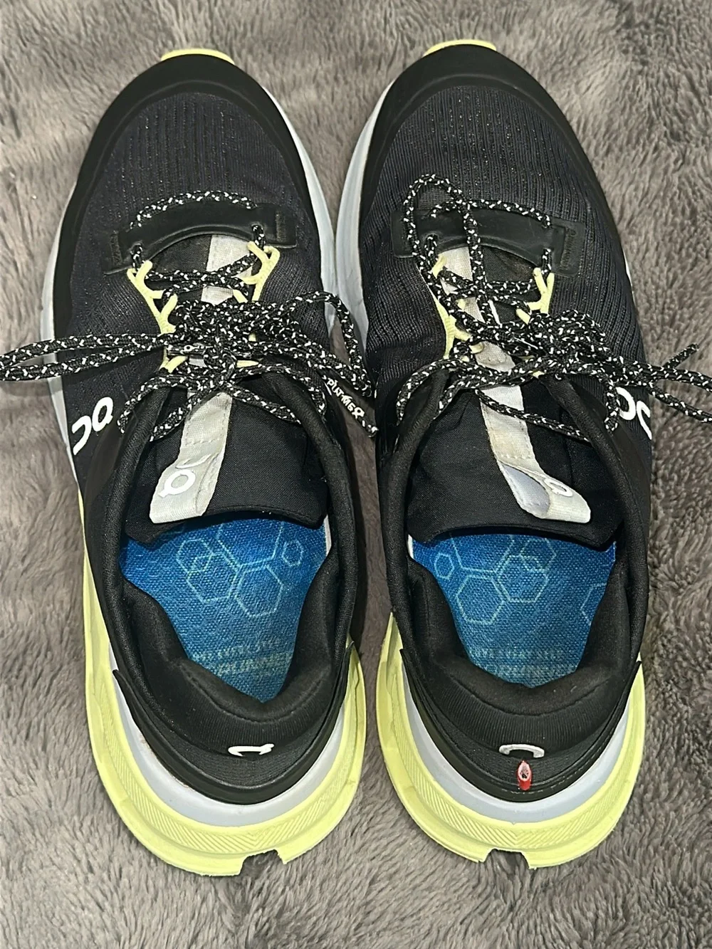 On Cloudnova Athletic Sneakers in Black and Yellow (shoe 14)